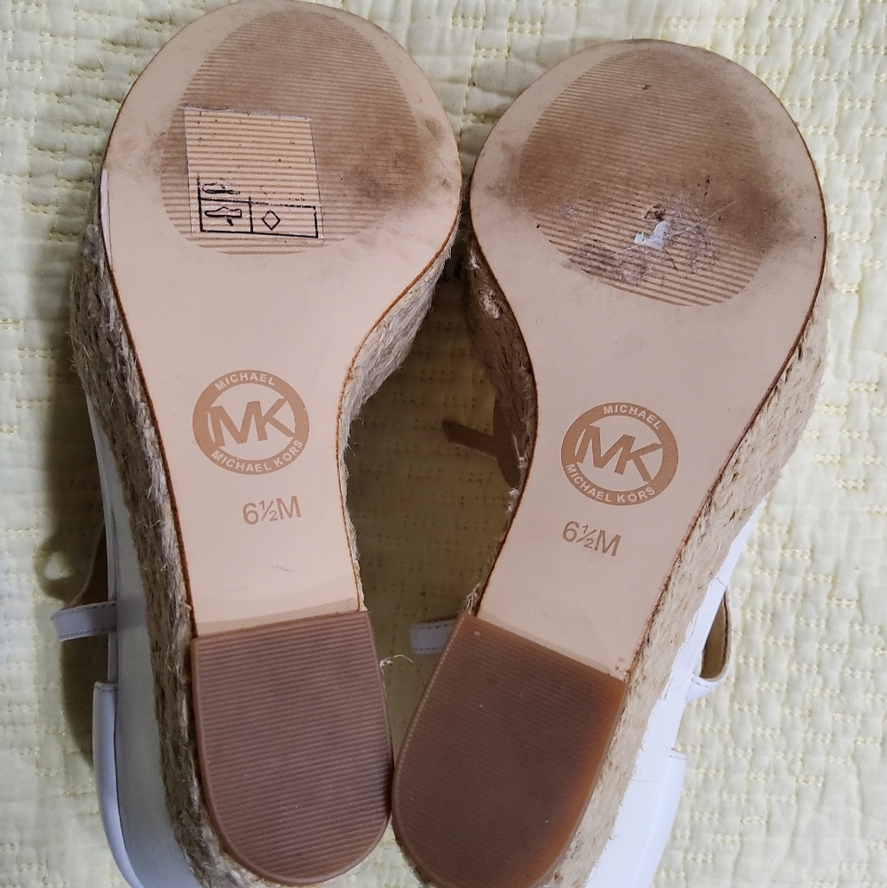 MICHAEL Michael Kors Heidi Wedge Espadrilles Size 6,5 - Picture 7 of 12